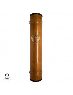Leather tube - Russian Coat of arms